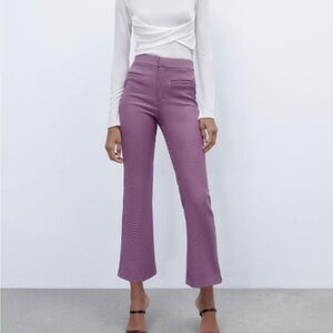 Houndstooth flared pants - Zara